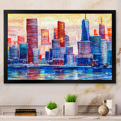 «Abstract Nyc Skyscrapers», peinture sur toile