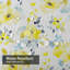 Rideau de douche aquarelle bleu jaune avec fleurs abstraites et 12 crochets-1969504452