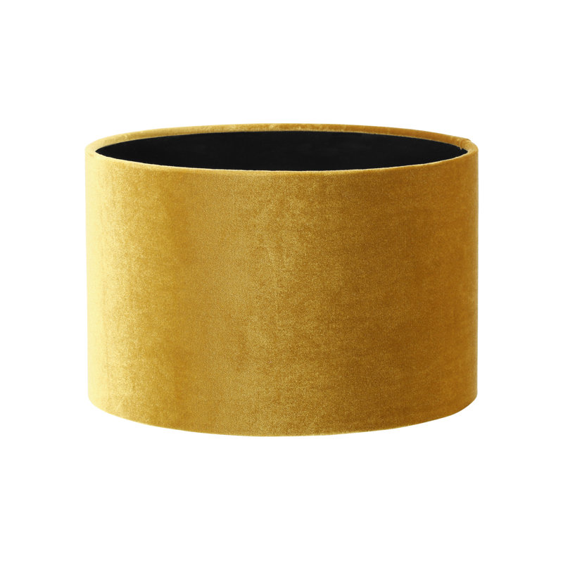Aimon 16cm H Velvet Drum Lamp Shade ( Clip On ), Mustard