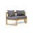 Circular Modular Teak 6 - Person Patio Conversation Set with Sunbrella® Cushions-98271775