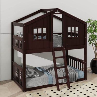 Posell Kids Twin Over Twin Bunk Bed