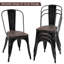 Chaise d'appoint à dossier à lattes en gris acier / brun Collins-1172425535