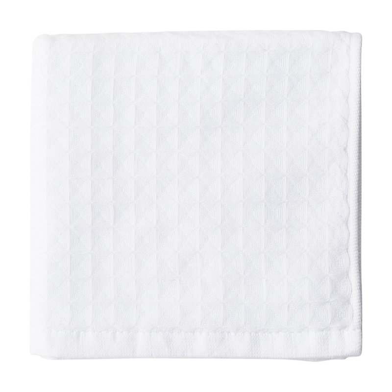 Waffle Twist Waffle Washcloth, White