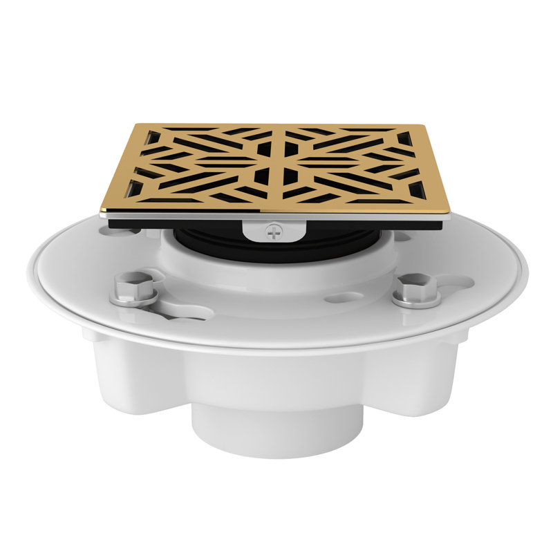 PVC Tile-In Shower Drain, Italian Brass