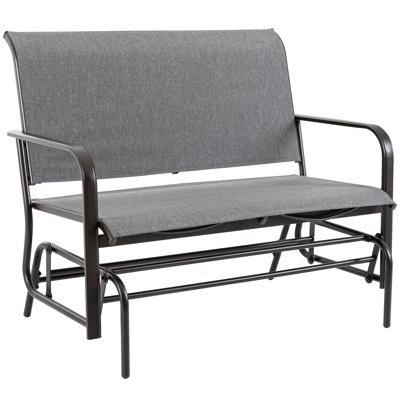 Fauteuil oscillant d'extérieur en acier Adelphia