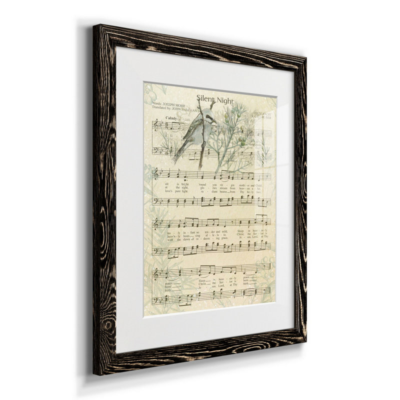 " Silent Night ", 20" H x 17" W x 1" D, Black