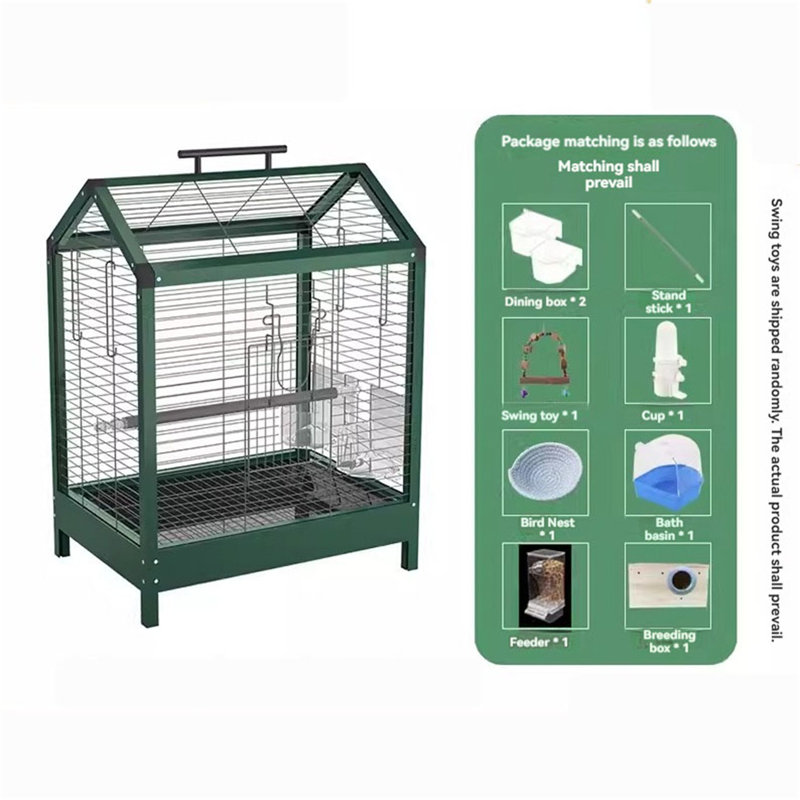 Cage à oiseaux 19,48 po Francka, Vert