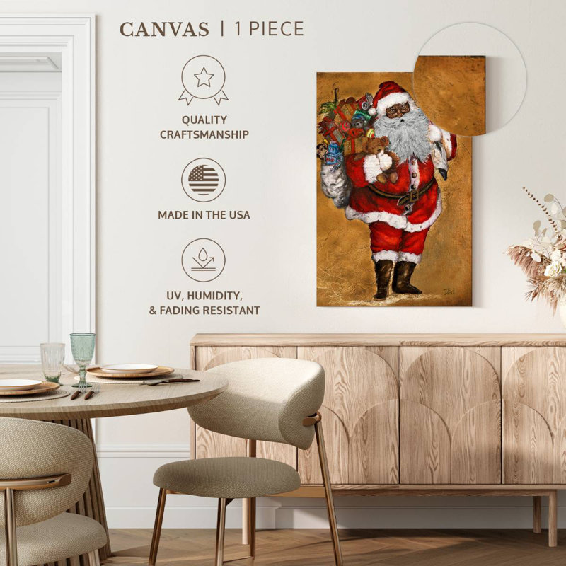 Lelend African American Presents From St. Nick, 36" H x 24" W
