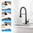 Maiguoone Single Handle Spray 3 Modes Pull Down Kitchen Faucet with Sweep Stream Waterfall with Deck Plate-112510343
