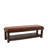 Genuine Leather Upholstered Bench with Shelves