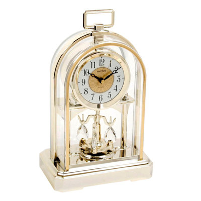 Herzog Analogue Quartz movement / Crystal Tabletop Clock in Gold