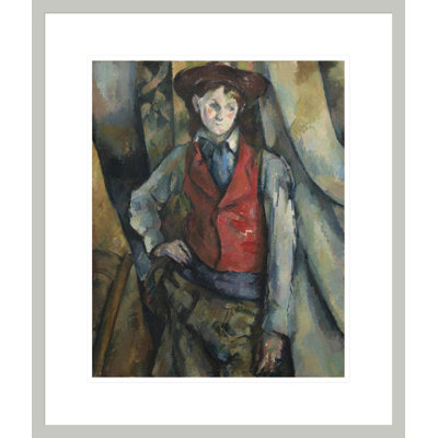 «Boy in a Red Waistcoat» par Paul Cézanne, impression giclée encadrée