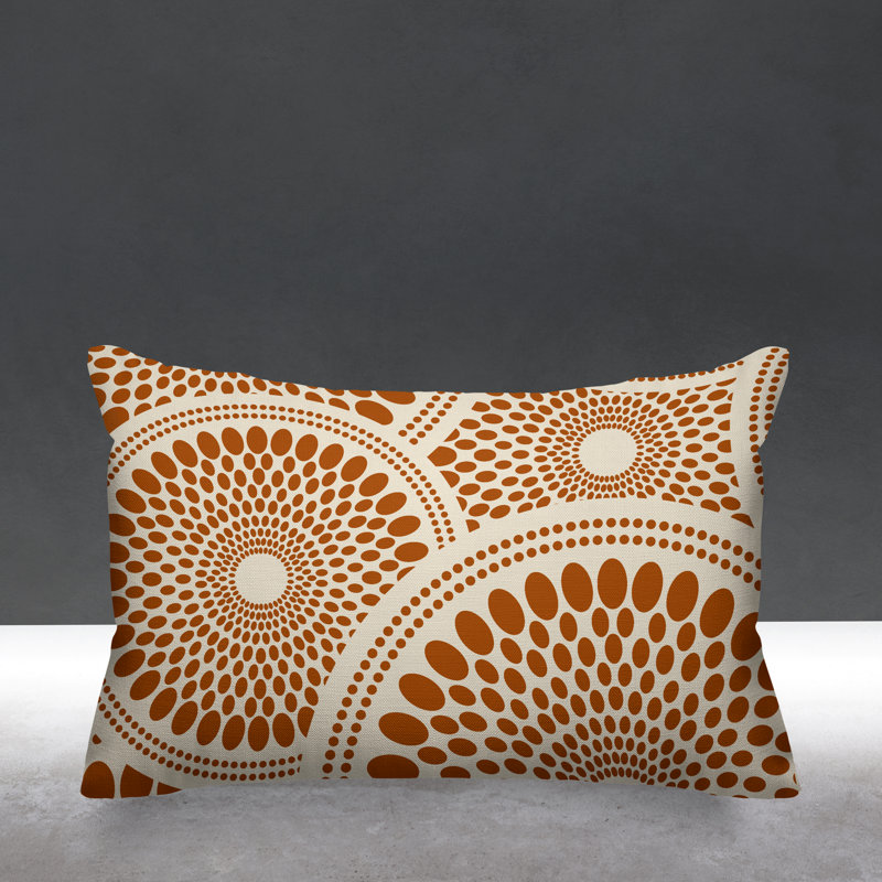 Penn Outdoor Reversible Throw Pillow, Burnt Orange