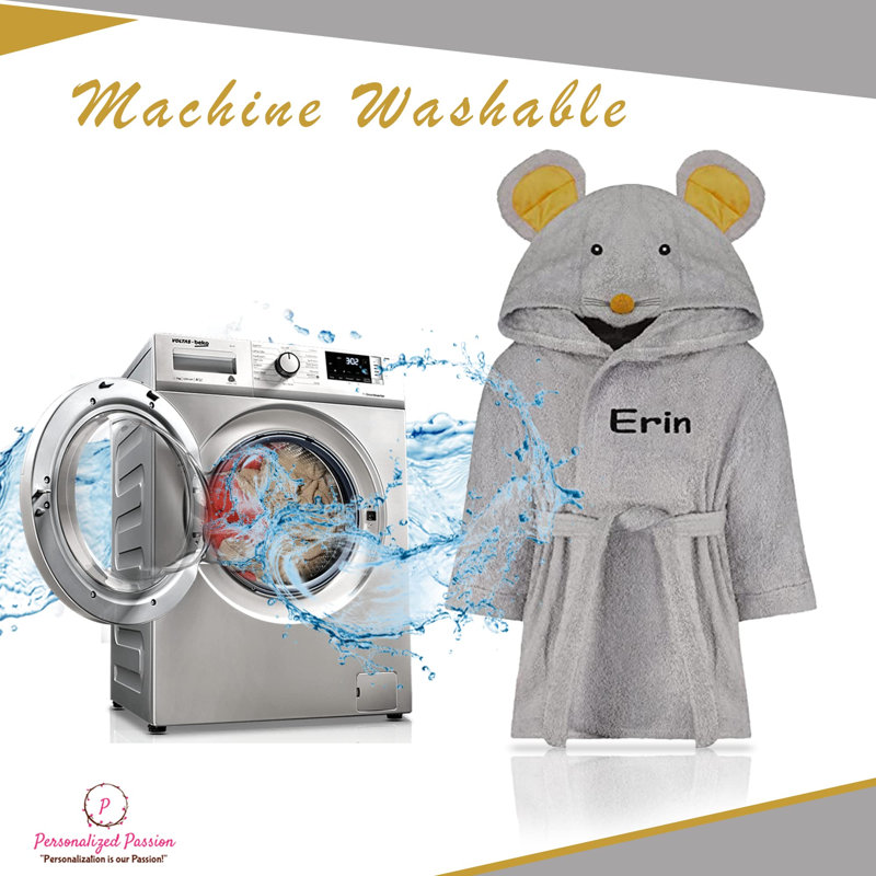 Peignoir pour bébé avec capuche pour enfants, L, Oui