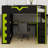 Pro Gamer Loft Bed With Desk,RGB Lights,Shelves,Pegboard & Drawer-63828665