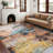 Modern Abstract Machine Washable Non-Slip Rug, Non-Shedding Contemporary Accent Rugs, Low Pile Indoor Carpet for Living Room, Bedroom-1774035813