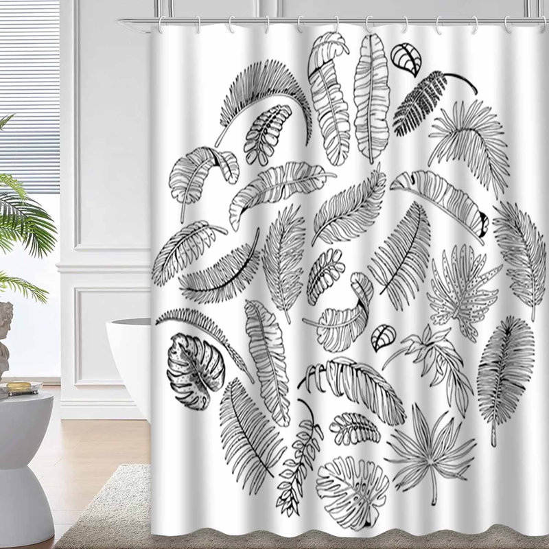 Rideau de douche Palm Tree, L 72 po x l 72 po