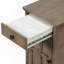 Table d'appoint Classic Vintage Livingroom avec ports USB et un tiroir multifonctionnel avec porte-gobelets, brun antique