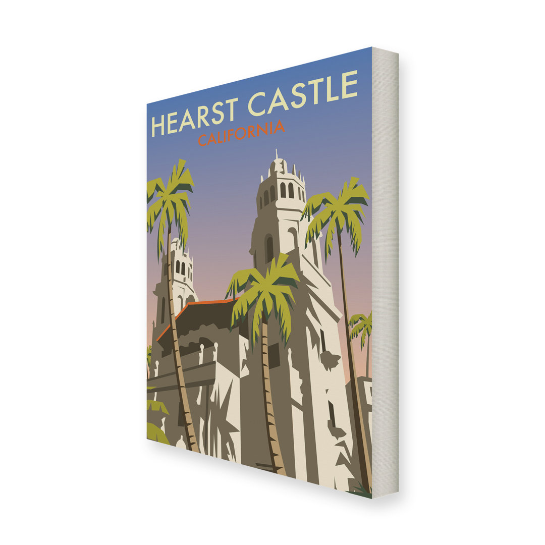 Hearst Castle, California by Dave Thompson Vintage Advertisement Wrapped on Canvas