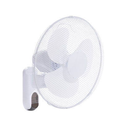 Daewoo 16" Wall Mounted Fan 3 Speed Settings Oscillating With Remote Control White