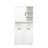 Laundry Cabinet With Doors And Shelf, Tilt-Out Laundry Hamper, Multiple Storage Space, Freestanding Style, Open Shelve, Adjustable Shelf