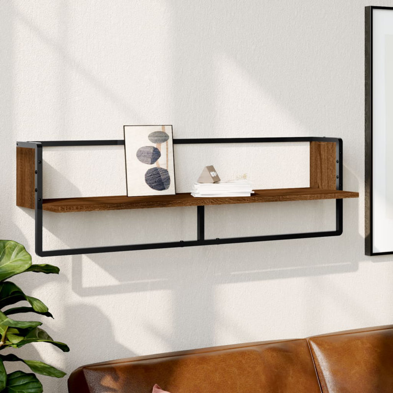 Narita Bracket Shelf, 30cm H x 30cm W x 25cm D, Black