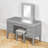 48" Makeup Vanity Set With Stool, Led Lighted Mirror, 7 Drawers Storage, Contemporary, Bedroom Dressing Area-730818555