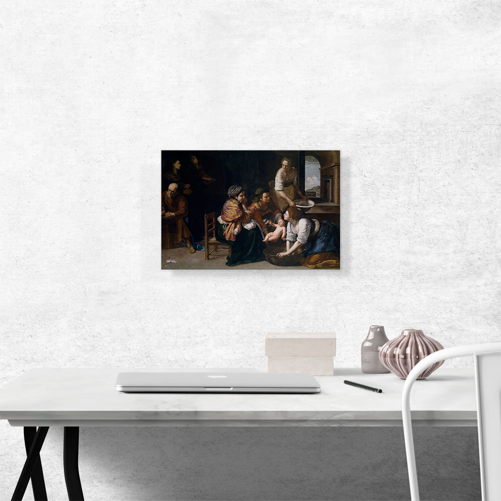 ARTCANVAS Birth Of St. John Buatista On Canvas by Artemisia Gentileschi ...