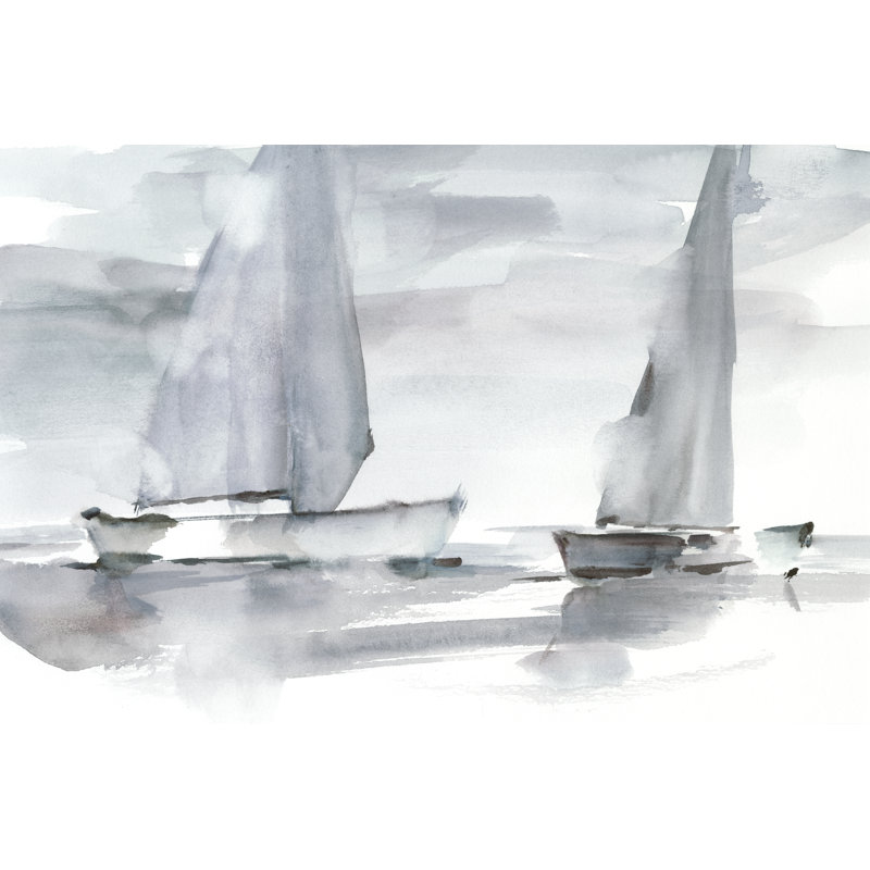 Misty Sails II by Ethan Harper - Painting, 30 cm H x 46 cm W, Wrapped Canvas