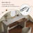 31.5"Minimalist Sintered Stone Tabletop Solid Wood Dressing Table