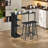 Small Dining Table Set For 2, 3-piece Bar Table Set With 3 Tier Storage Shelves-2012994954-2012994955