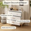Armoire de rangement à 3 tiroirs de style nordique, commode moderne avec poignées or rose et base en bois massif, petit espace de rangement pour bureau, chambre d'enfant, chambre de bébé