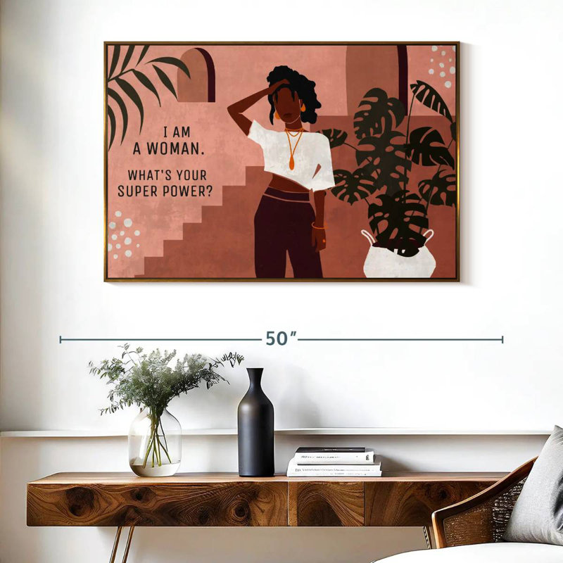 I Am A Woman II, 40 po x 27 po, Cadre flottant doré