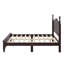 Base de lit plateforme en bois, lit plateforme de style rétro avec support en lattes de bois,-1729842362