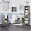 Armoire de rangement à piédestal Kleankin, armoire de salle de bain sous lavabo avec 2 portes et tablette ouverte, meuble-lavabo, gris