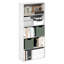 Étagère à livres à 4 niveaux avec tablette ouverte, 23,6 x 79,5 x 106,2 cm, idéale pour le bureau ou le salon, couleur pin ambré.-115307583-139499829
