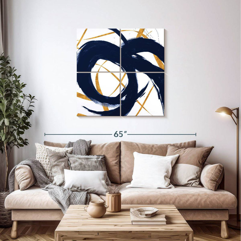 Bleu marine avec coups d'or II