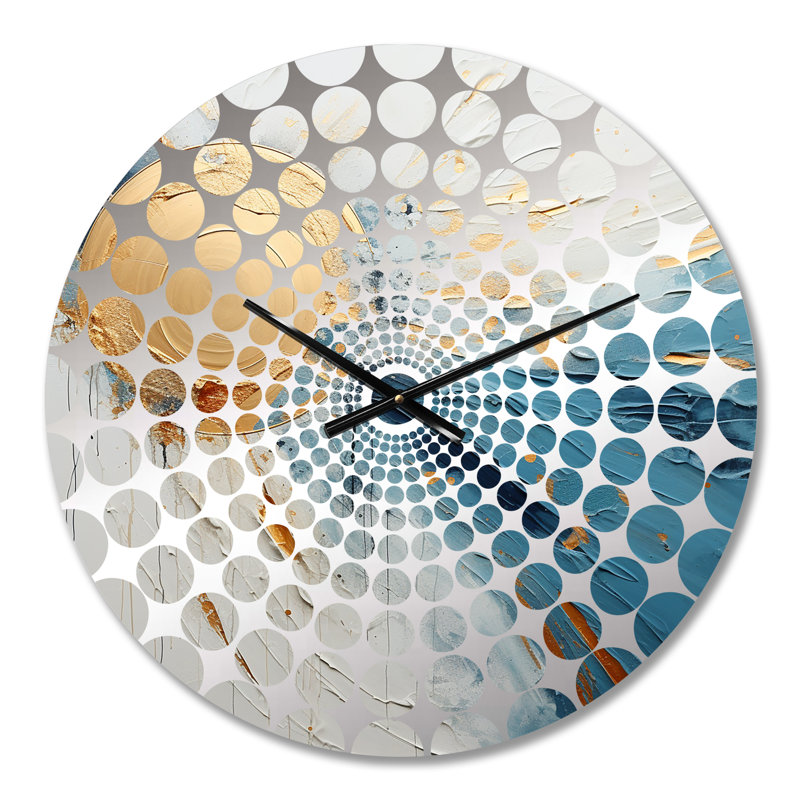 Abdulhadi - Horloge murale peinture abstraite, Petit