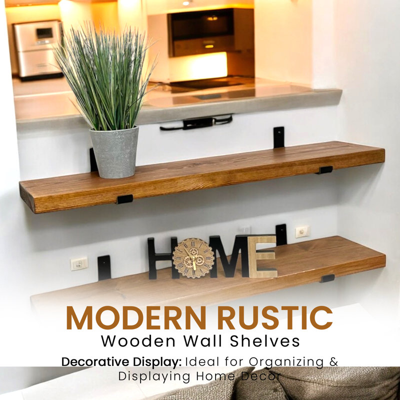 Vaasa 2 Piece Wood, Tudor Oak, 4.5cm H x 70cm W x 22cm D