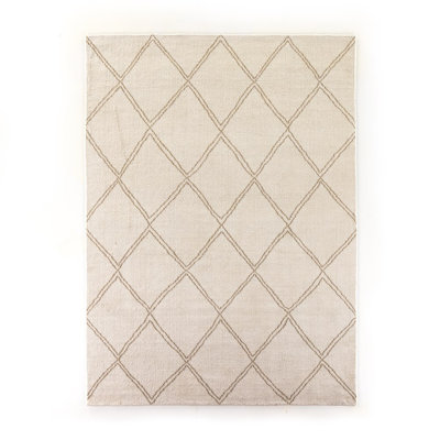 Palmeri Outdoor Geometric Area Rug in Terrace Cream