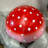 Small Pink Mushroom Over Sized Statue