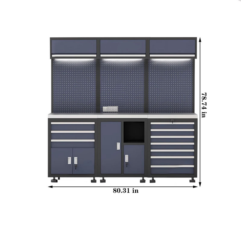 Workshop garage complete storage system set