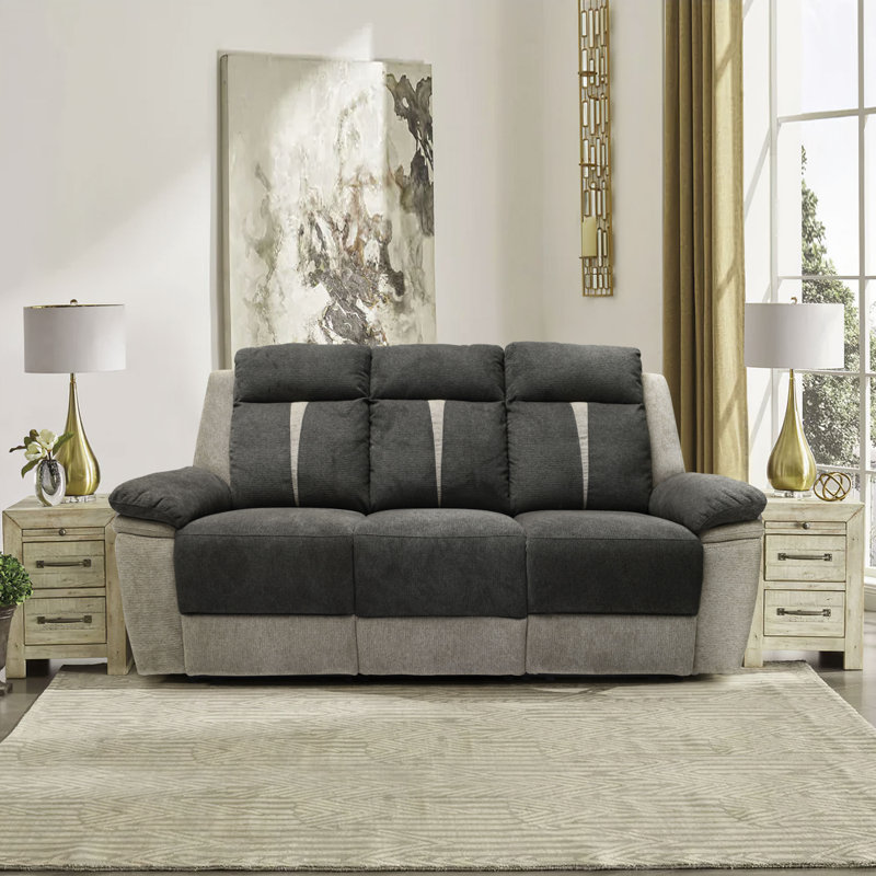 Roen Fabric Reclining Sofa, 3