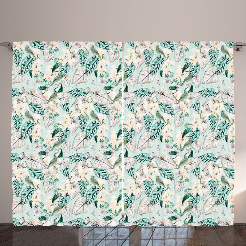Cirenia Polyester Semi Sheer Curtain Pair