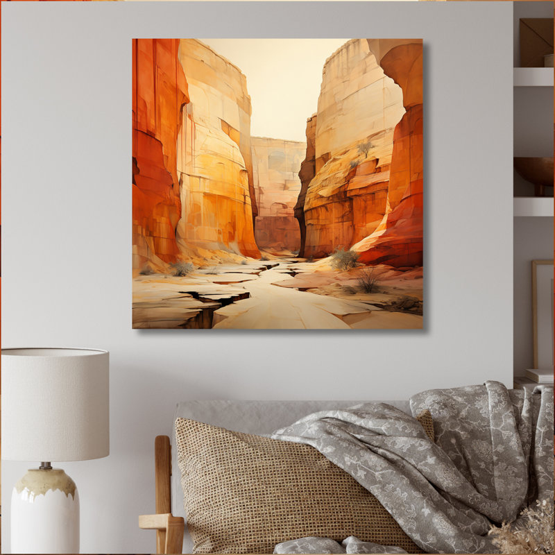 «Bold Landscape Canyon Desert V - Canyon», art mural encadré, H 36 po x l 36 po x P 1,5 po, Toile tendue