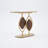 Duo 39.4" White Console Table Modern Accent Table For Entryway With Sintered Stone Top