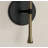 6" W x 14.25" H 1-Light Wallchiere Sconce in Matte Black with Textured Hammered Gold Tail and White Fabric Shade