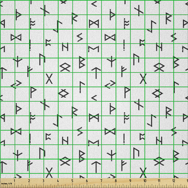 Darshon Anatolian Tribal Hieroglyph Mythologic Alphabet Multi-Purpose Fabric