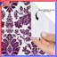 Rideaux de douche mauve à motif damassé extra longs-1484302418