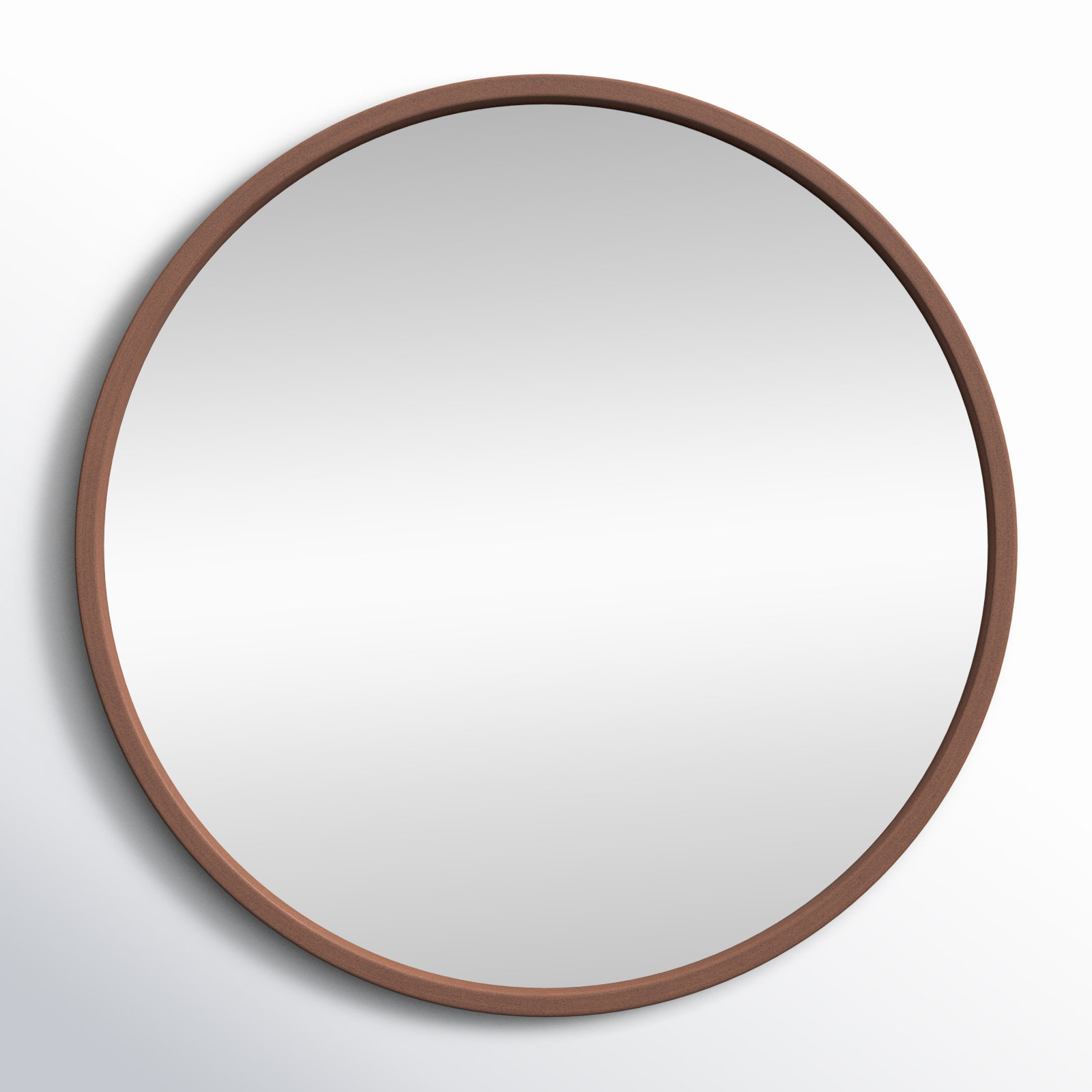 Arranjeet Modern Round Wall Mirror, 25.6" x 25.6", Teal